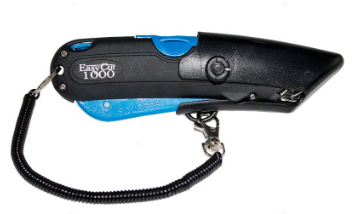 Safety Cutter Easy Cut Utility Knife 1000 w/Holster and Lanyard